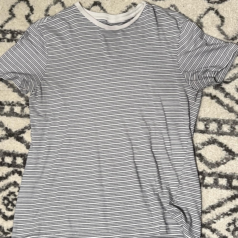 H&M Black and White Striped T-Shirt